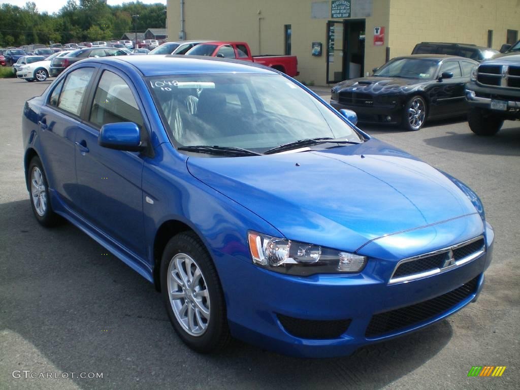 2010 Lancer ES - Octane Blue Metallic / Black photo #12