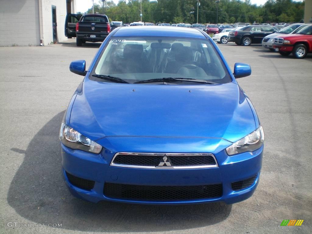 2010 Lancer ES - Octane Blue Metallic / Black photo #13
