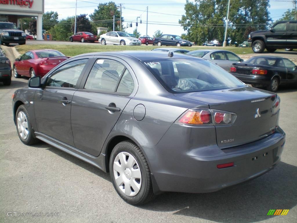 2010 Lancer DE - Graphite Gray Pearl / Black photo #7