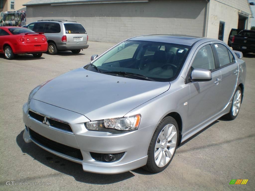 2010 Lancer GTS - Apex Silver Metallic / Black photo #1