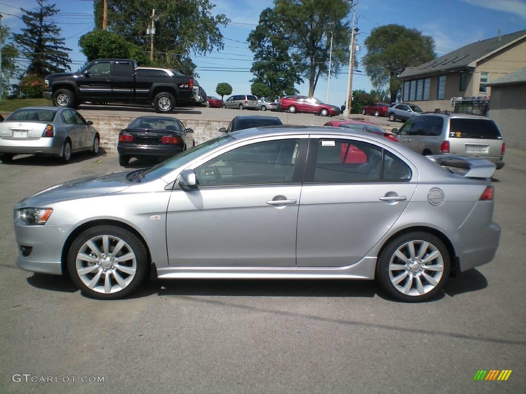 2010 Lancer GTS - Apex Silver Metallic / Black photo #9