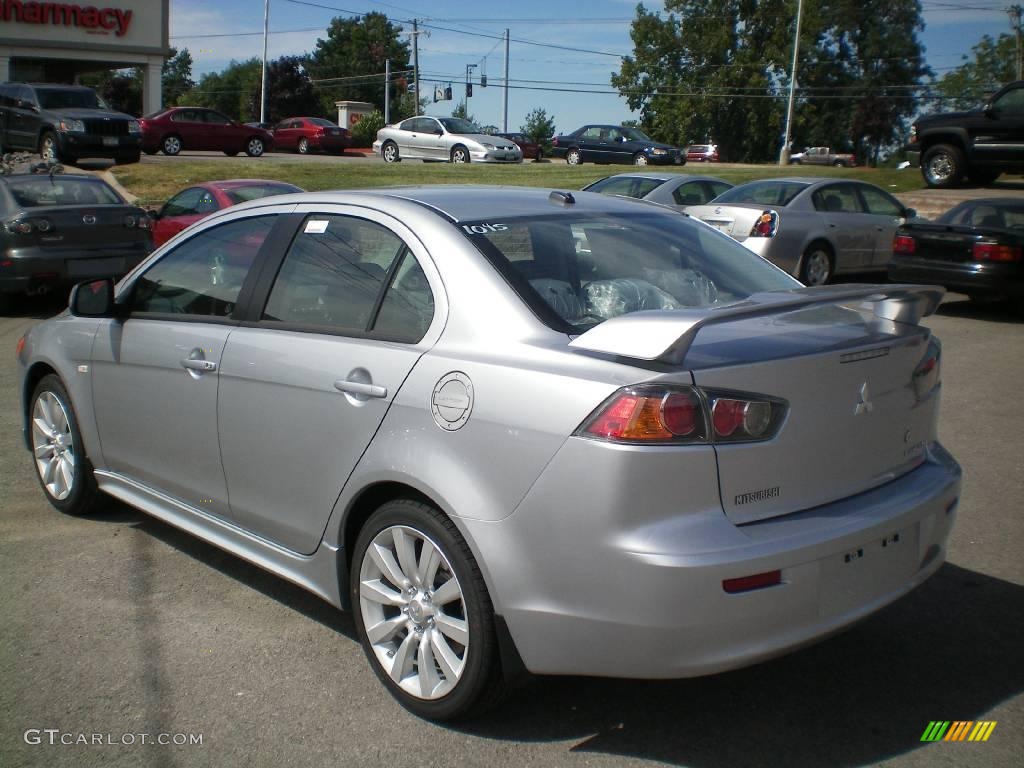 2010 Lancer GTS - Apex Silver Metallic / Black photo #10