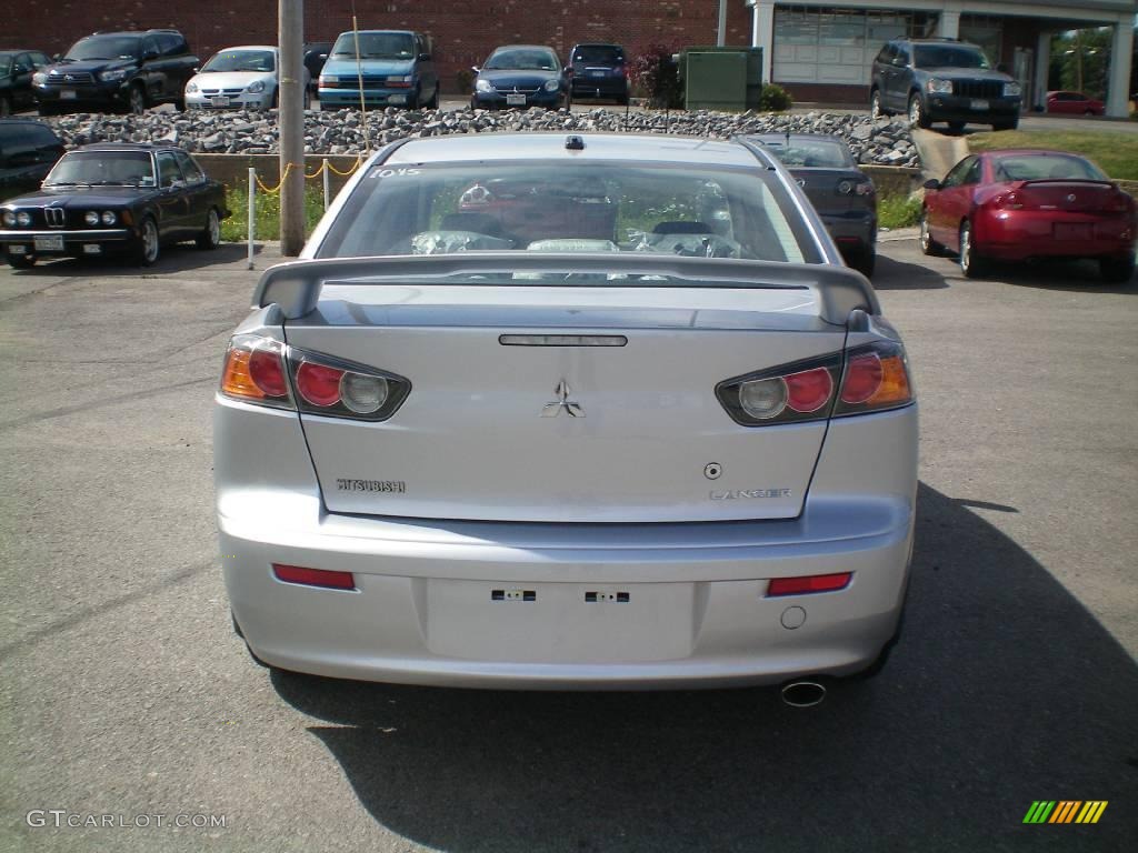 2010 Lancer GTS - Apex Silver Metallic / Black photo #11