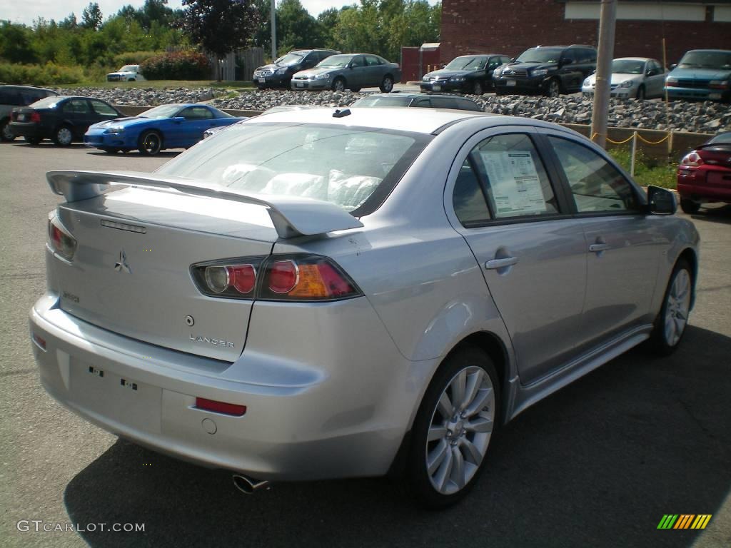 2010 Lancer GTS - Apex Silver Metallic / Black photo #12