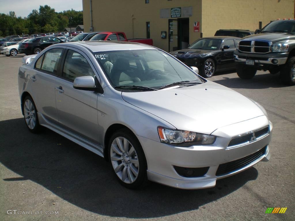 2010 Lancer GTS - Apex Silver Metallic / Black photo #14
