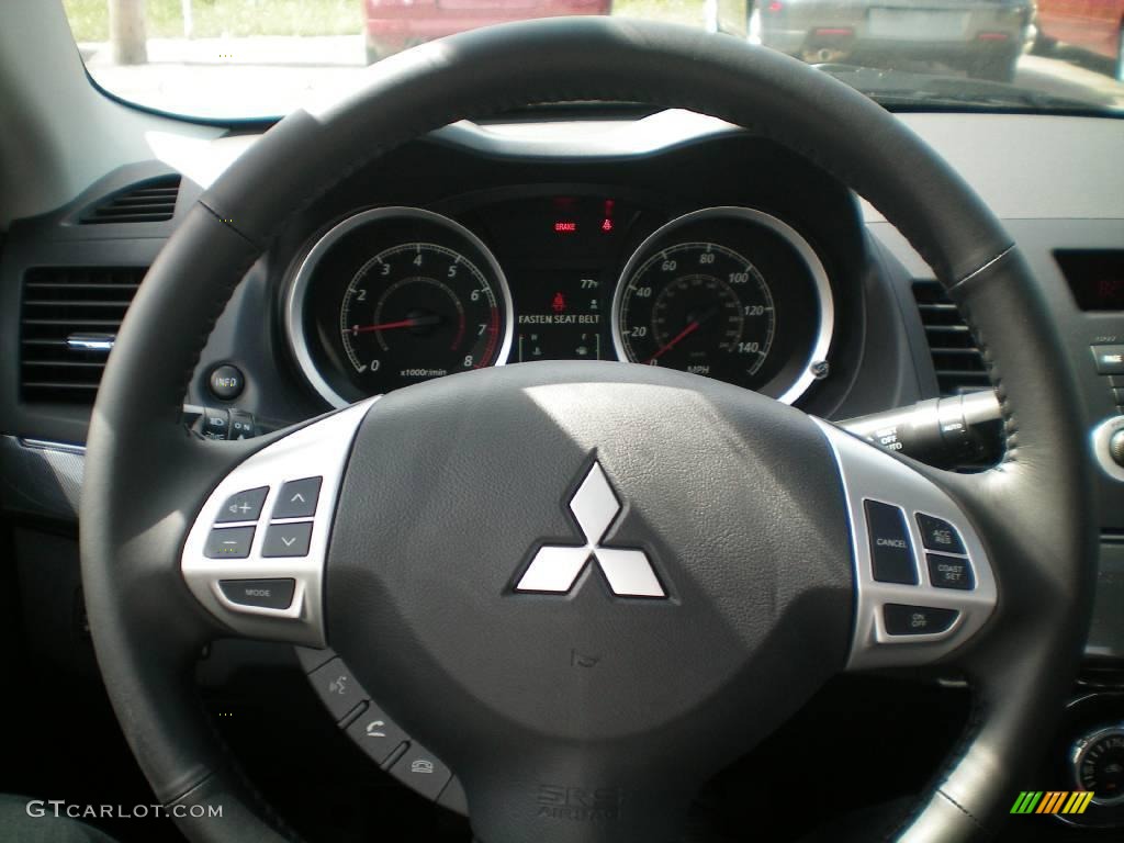 2010 Lancer GTS - Apex Silver Metallic / Black photo #29