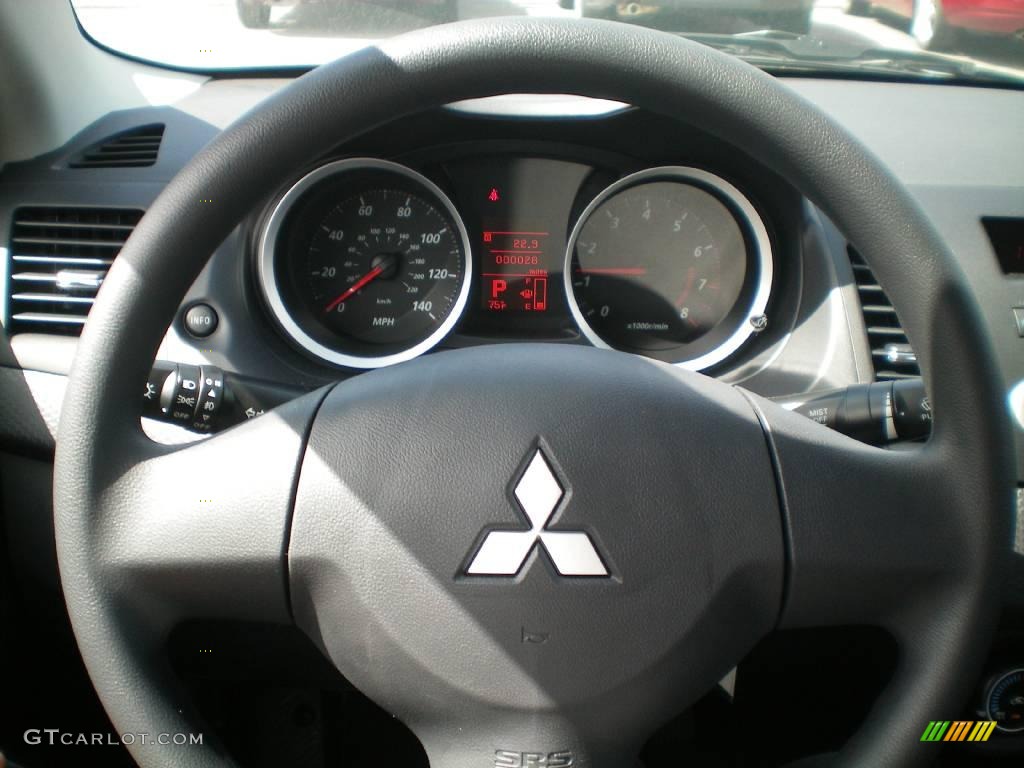 2010 Lancer DE - Apex Silver Metallic / Black photo #5
