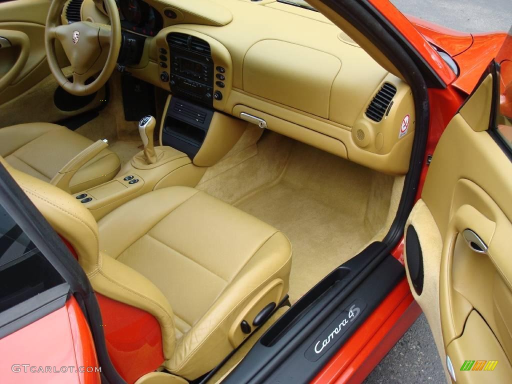 Savanna Beige Interior 2002 Porsche 911 Carrera 4S Coupe Photo #17778620