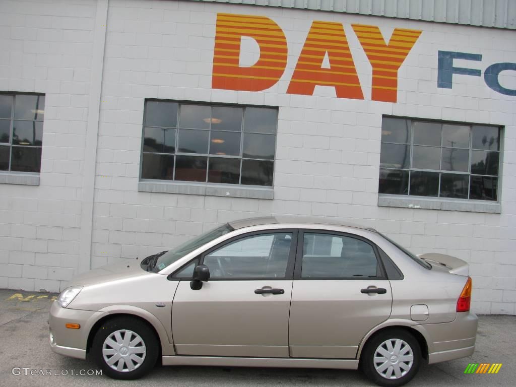 2005 Aerio S Sedan - Cool Beige Metallic / Black photo #2