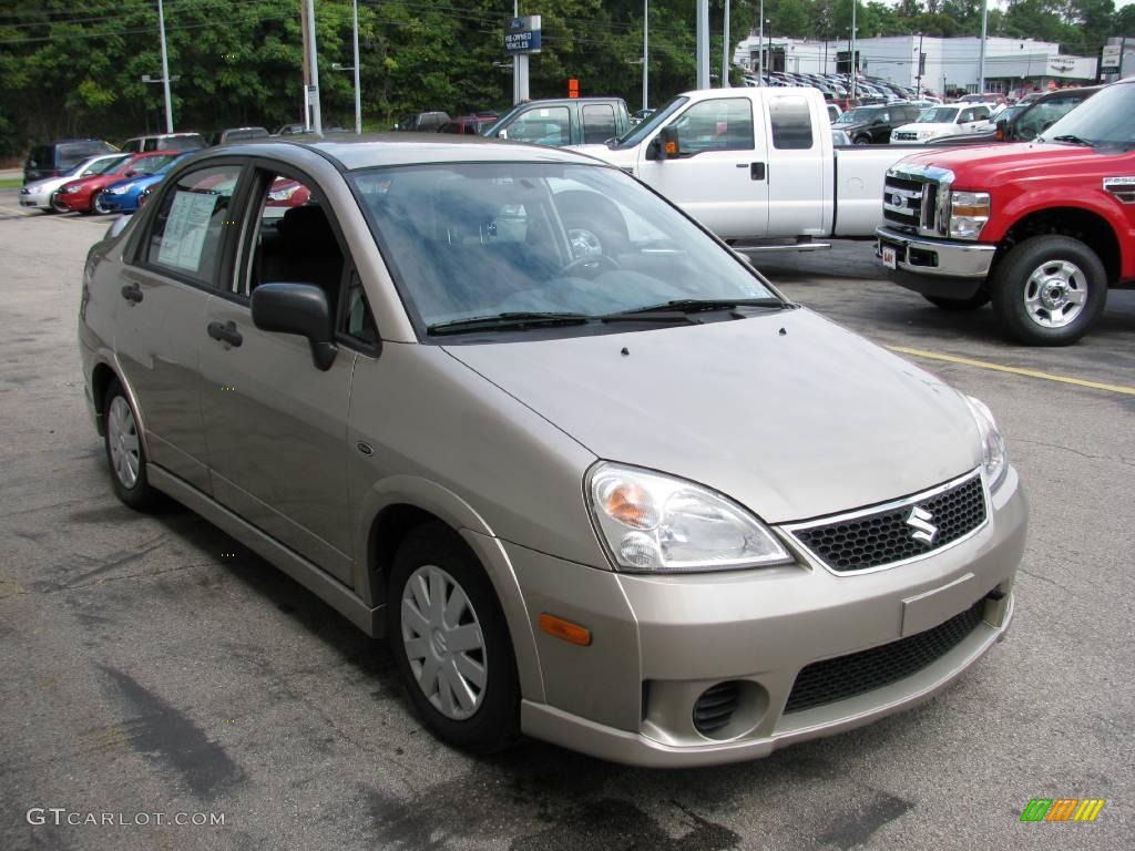 2005 Aerio S Sedan - Cool Beige Metallic / Black photo #6