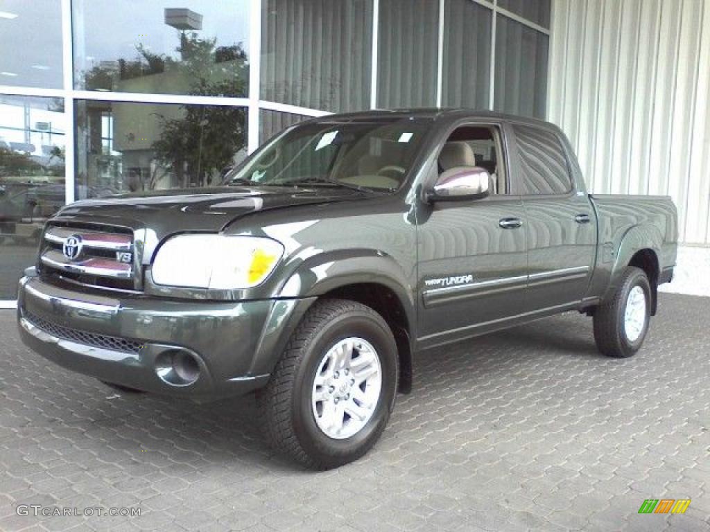 2005 Tundra SR5 Double Cab - Timberland Green Mica / Taupe photo #18