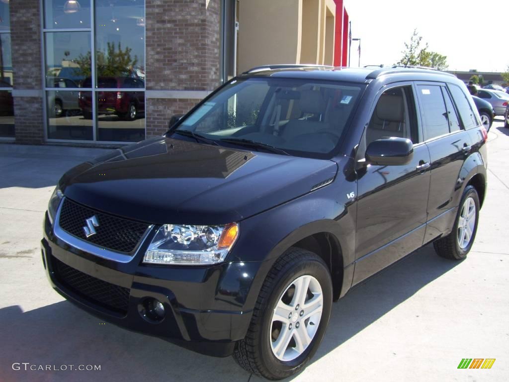 2008 Grand Vitara Luxury 4x4 - Black Pearl Metallic / Beige photo #1