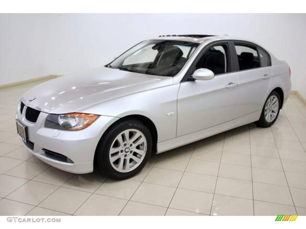2006 3 Series 325xi Sedan - Titanium Silver Metallic / Black photo #3