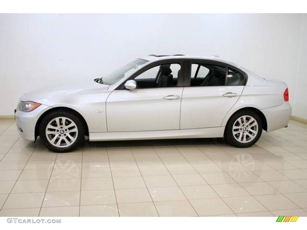 2006 3 Series 325xi Sedan - Titanium Silver Metallic / Black photo #4