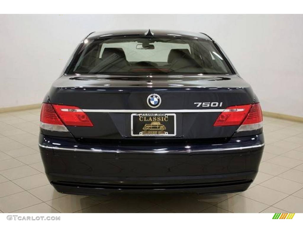 2006 7 Series 750i Sedan - Monaco Blue Metallic / Black/Black photo #6