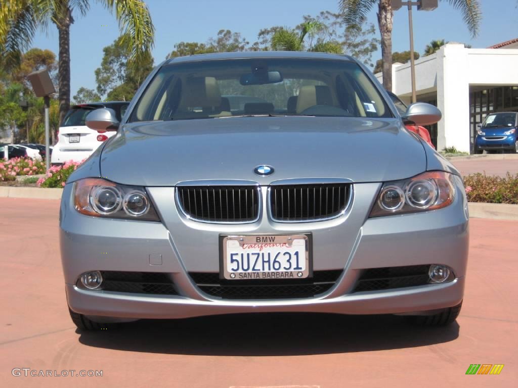 2007 3 Series 328i Sedan - Arctic Metallic / Beige Dakota Leather photo #2