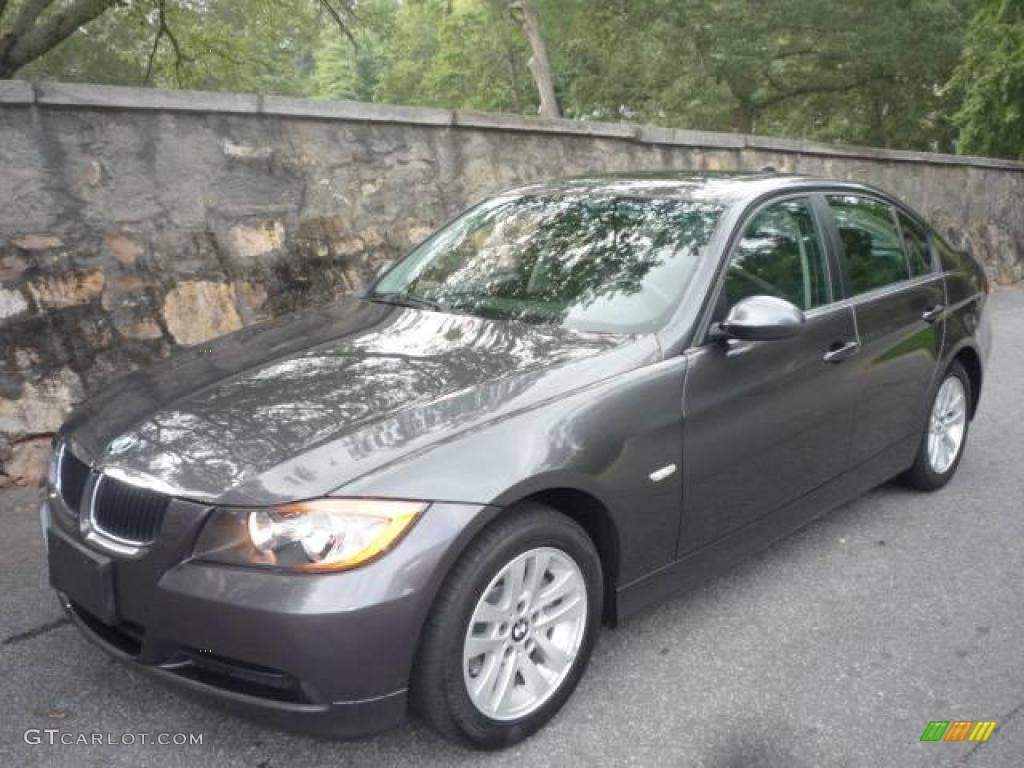 2007 3 Series 328i Sedan - Sparkling Graphite Metallic / Black photo #1