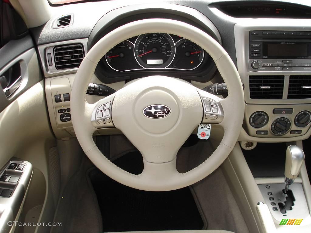2008 Impreza 2.5i Sedan - Lightning Red / Ivory photo #11