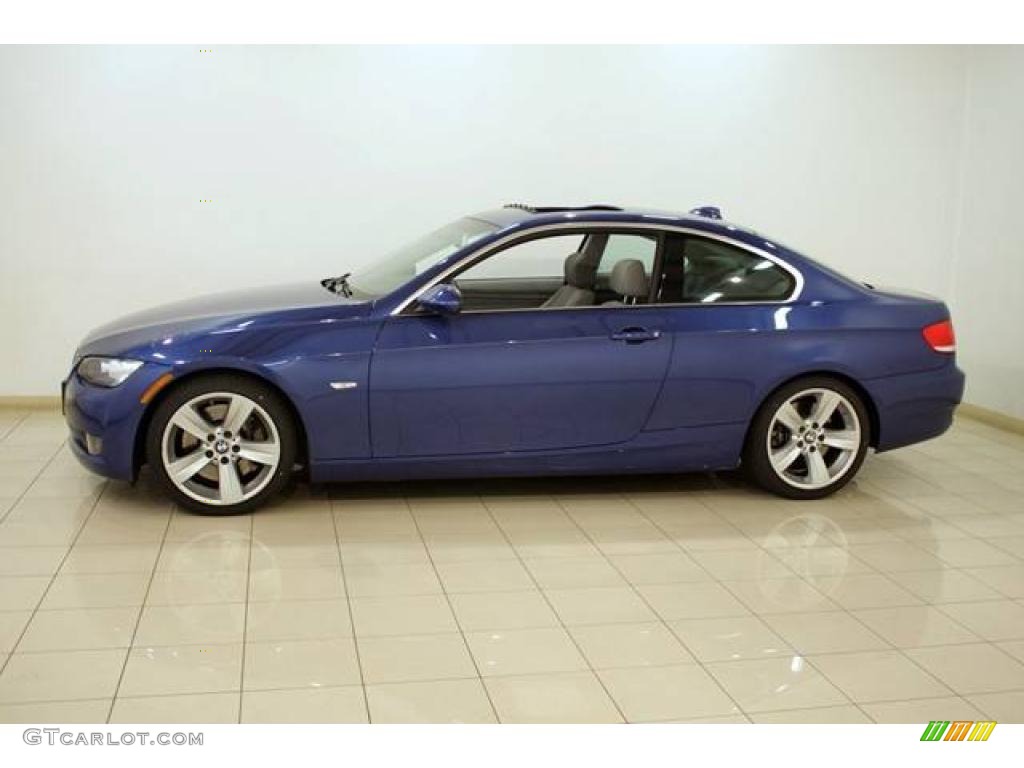 2007 3 Series 335i Coupe - Montego Blue Metallic / Grey photo #3