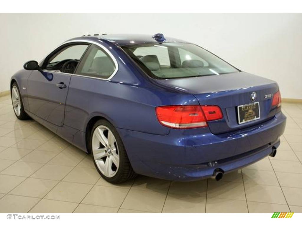 2007 3 Series 335i Coupe - Montego Blue Metallic / Grey photo #4
