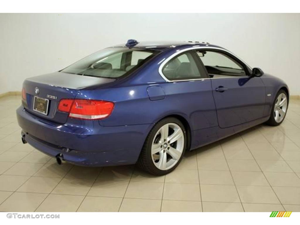 2007 3 Series 335i Coupe - Montego Blue Metallic / Grey photo #6