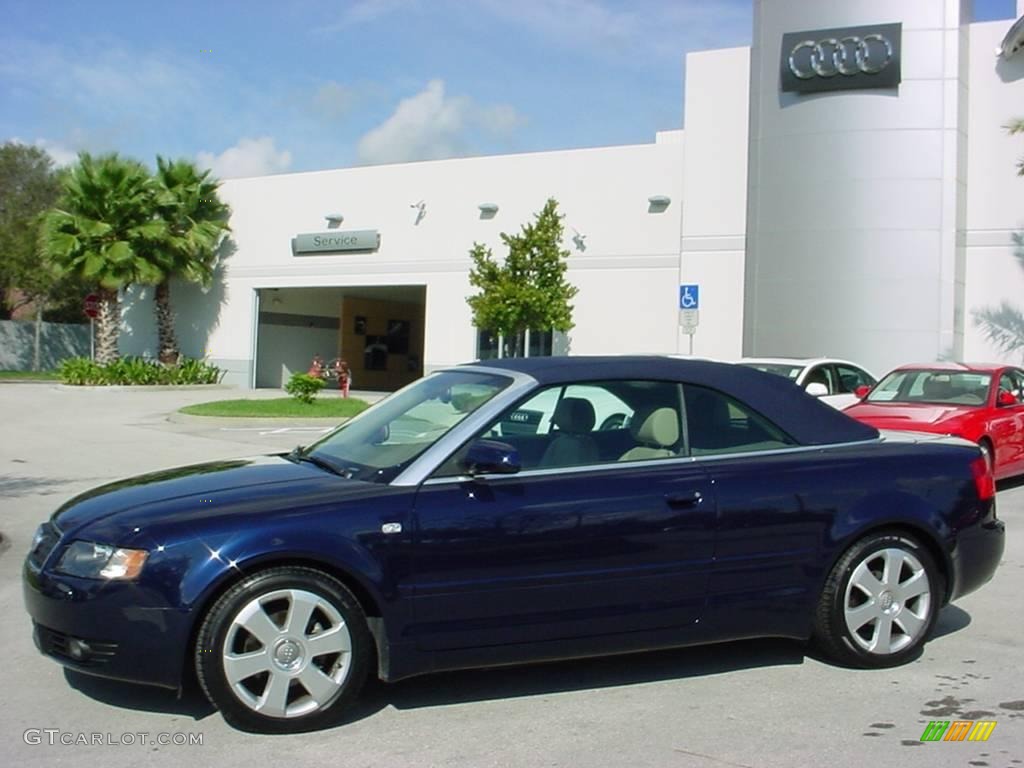 2006 A4 1.8T Cabriolet - Moro Blue Pearl Effect / Beige photo #2