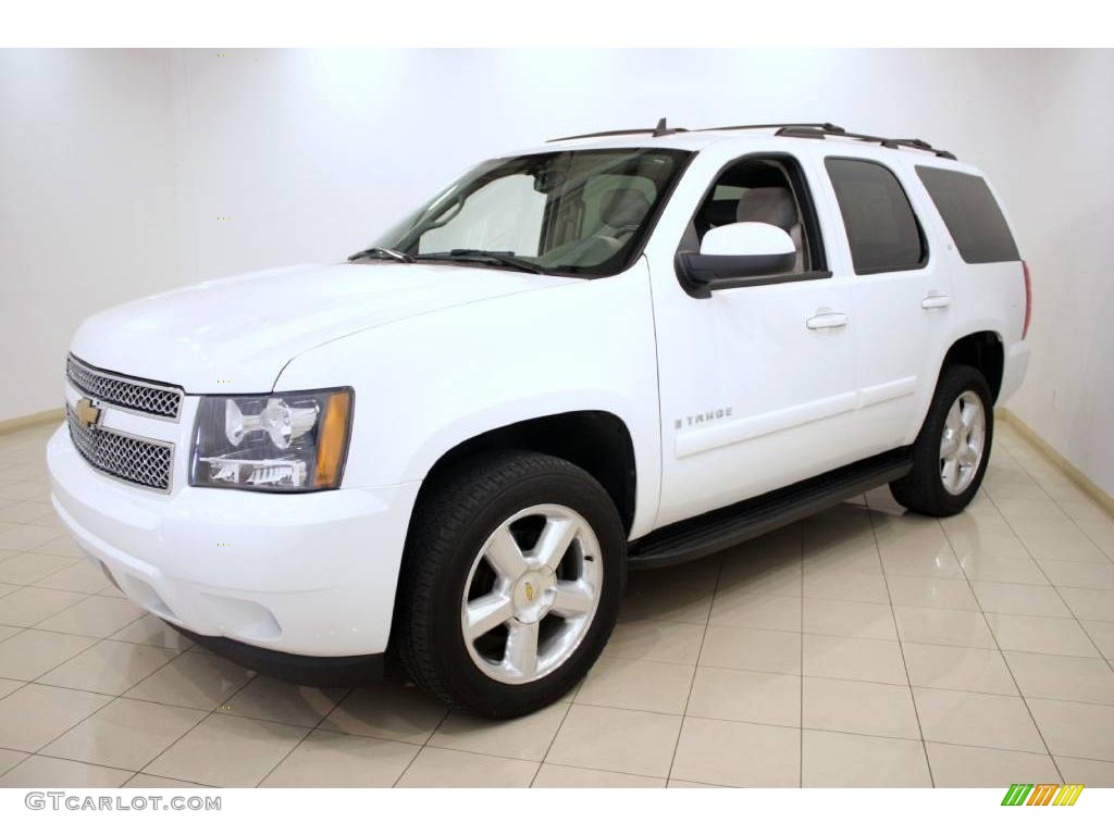 2007 Tahoe LT 4x4 - Summit White / Light Cashmere/Ebony photo #3