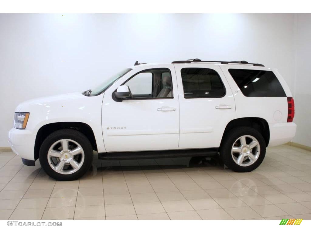 2007 Tahoe LT 4x4 - Summit White / Light Cashmere/Ebony photo #4
