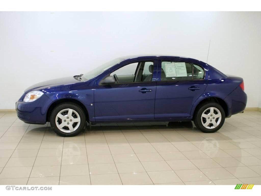 2007 Cobalt LS Sedan - Laser Blue Metallic / Gray photo #4