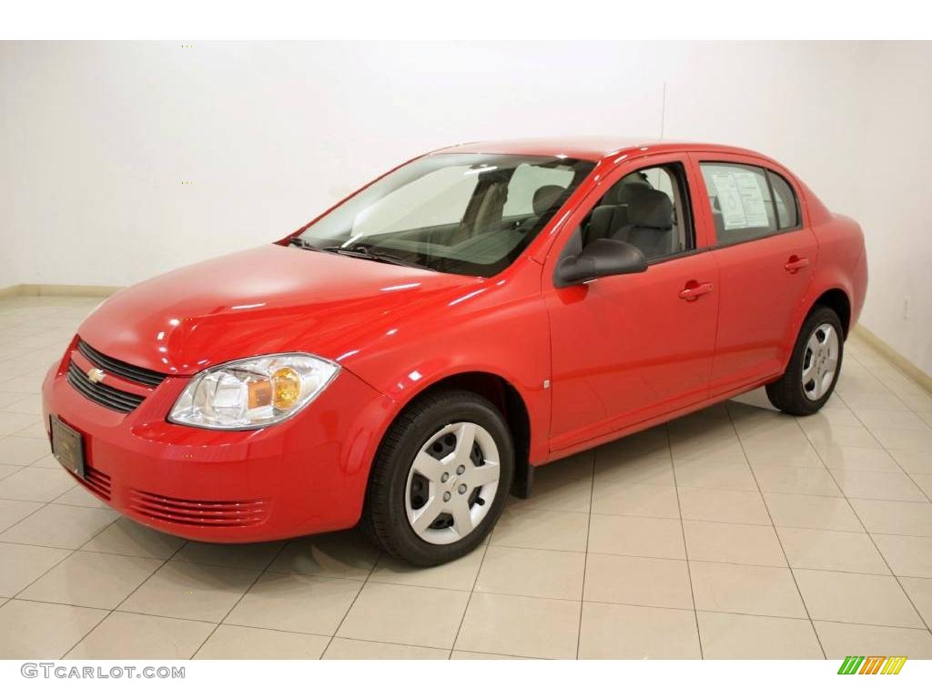 2007 Cobalt LS Sedan - Victory Red / Gray photo #3