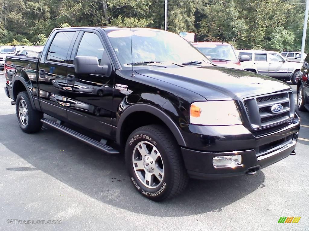 2004 F150 FX4 SuperCrew 4x4 - Black / Black/Medium Flint photo #3