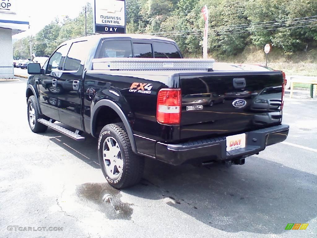 2004 F150 FX4 SuperCrew 4x4 - Black / Black/Medium Flint photo #6