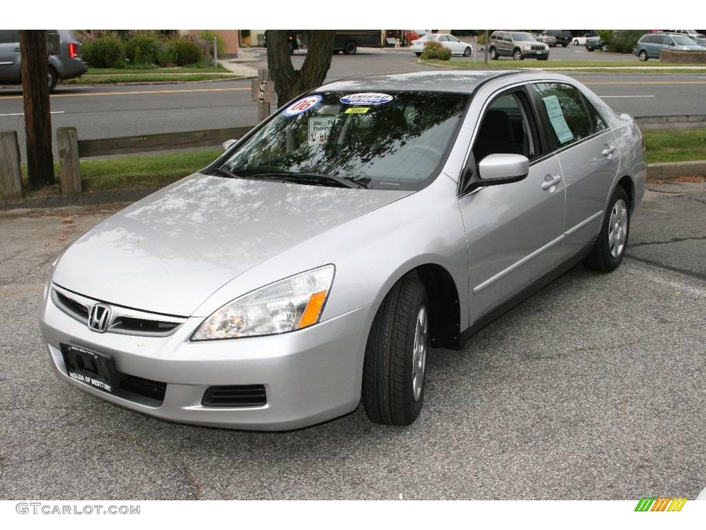 2006 Accord LX Sedan - Alabaster Silver Metallic / Black photo #1