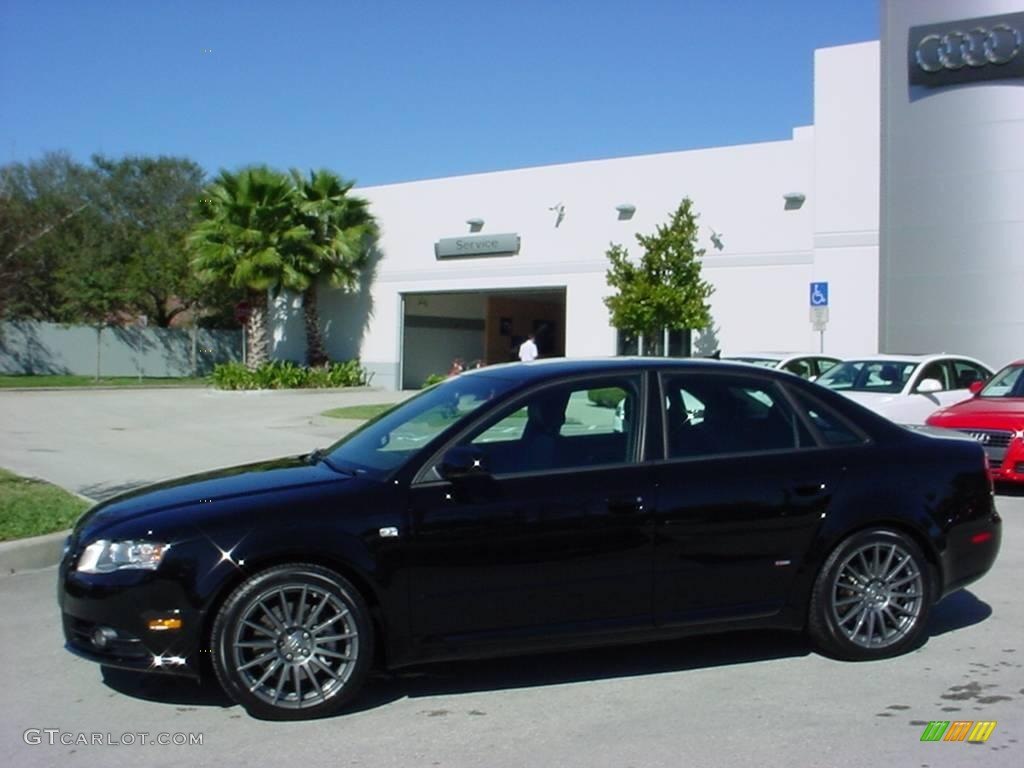 2008 A4 2.0T S-Line Sedan - Brilliant Black / Black photo #2