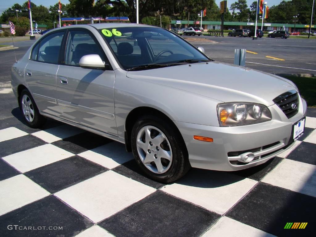 2006 Elantra GLS Sedan - Sterling Silver / Gray photo #8