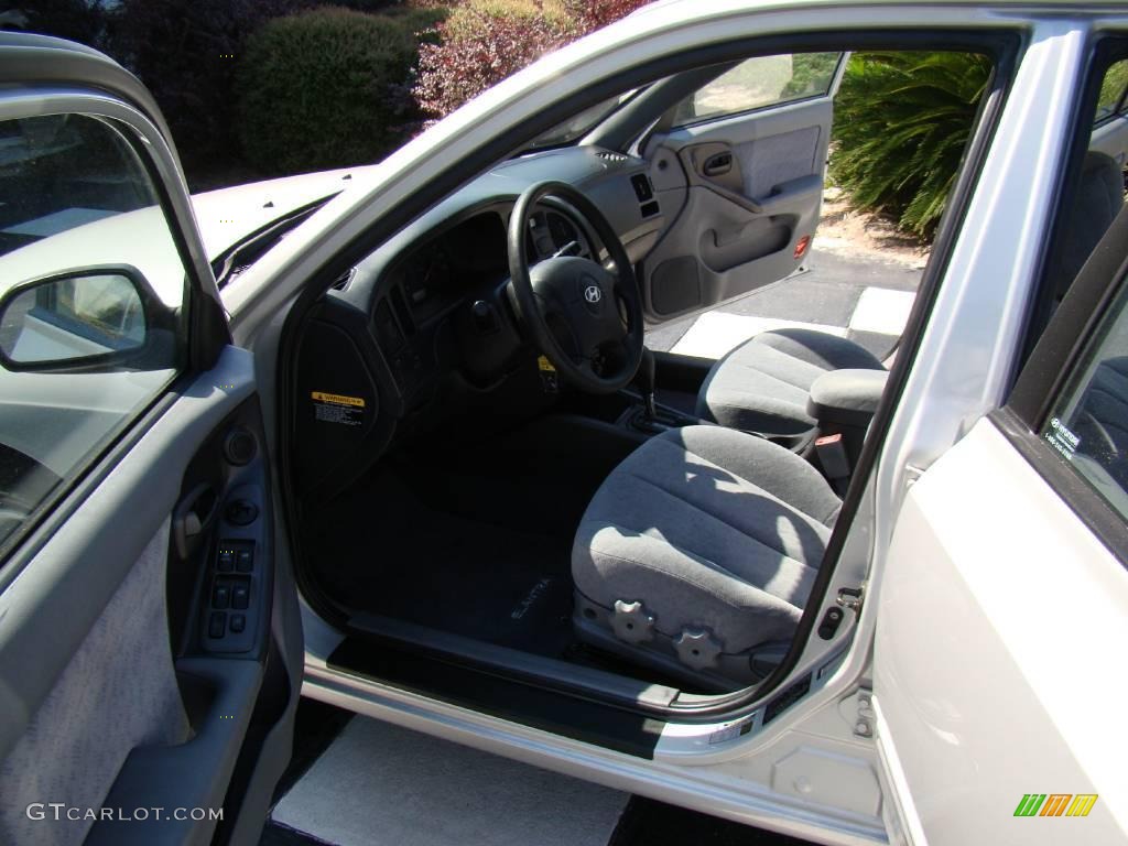2006 Elantra GLS Sedan - Sterling Silver / Gray photo #9