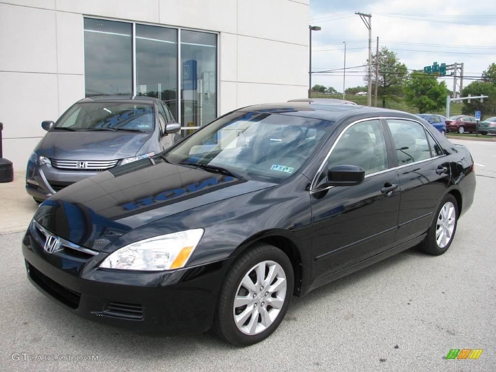 2006 Accord EX-L V6 Sedan - Nighthawk Black Pearl / Ivory photo #2