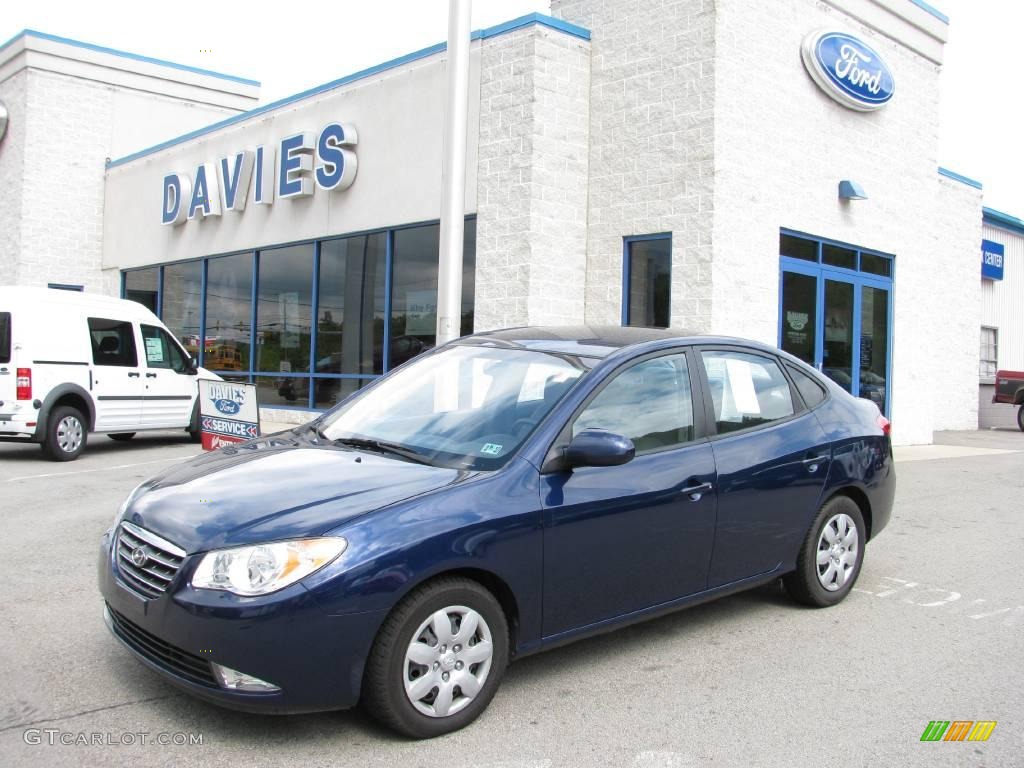 2007 Elantra GLS Sedan - Regatta Blue / Gray photo #1