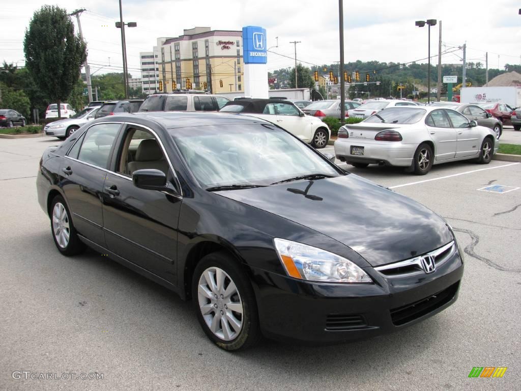 2006 Accord EX-L V6 Sedan - Nighthawk Black Pearl / Ivory photo #7