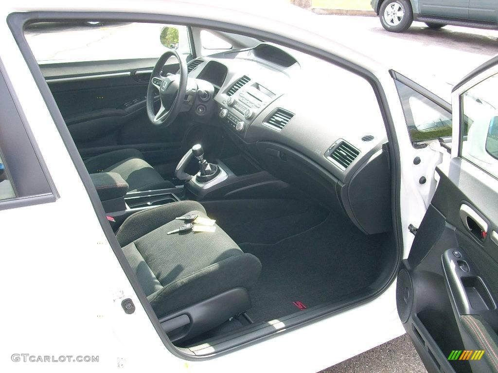 2007 Civic Si Sedan - Taffeta White / Black photo #9