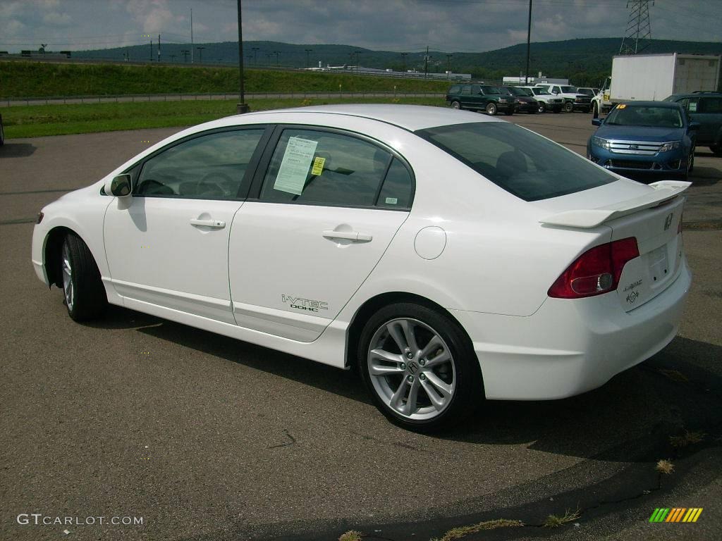 2007 Civic Si Sedan - Taffeta White / Black photo #15