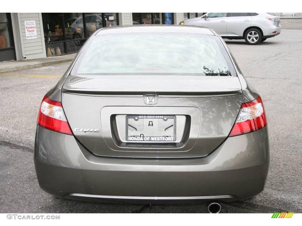 2007 Civic EX Coupe - Galaxy Gray Metallic / Gray photo #6