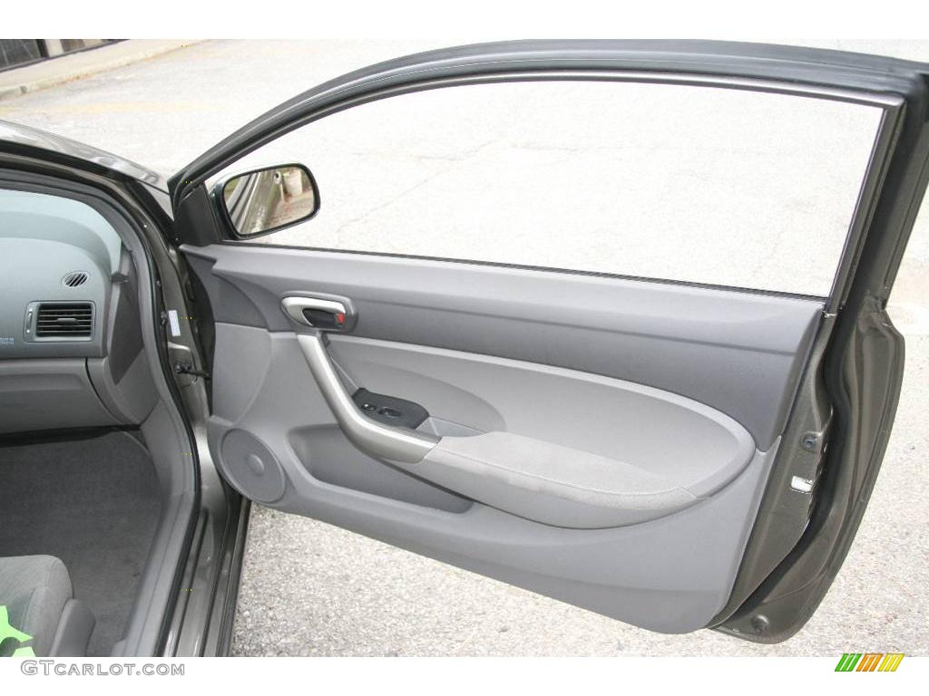 2007 Civic EX Coupe - Galaxy Gray Metallic / Gray photo #13