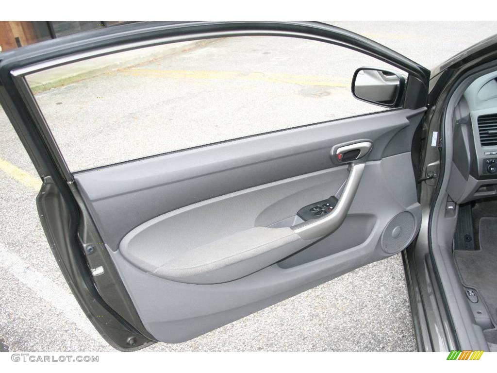 2007 Civic EX Coupe - Galaxy Gray Metallic / Gray photo #14
