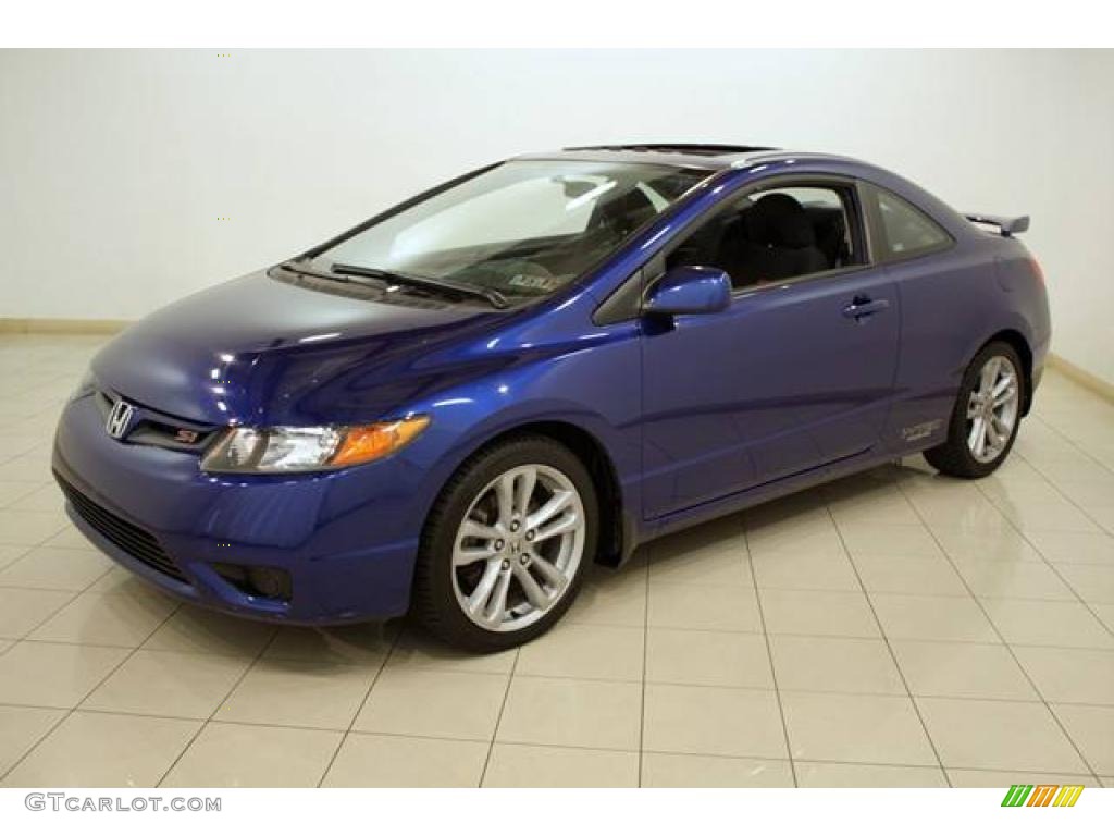 2007 Civic Si Coupe - Royal Blue Pearl / Black photo #3