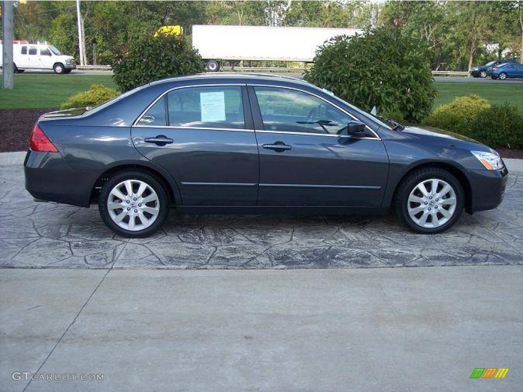 2007 Accord SE V6 Sedan - Graphite Pearl / Gray photo #4