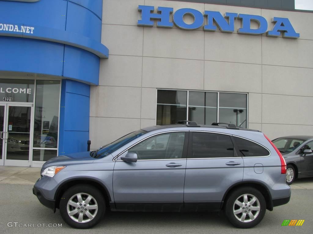 2007 CR-V EX-L 4WD - Glacier Blue Metallic / Gray photo #3
