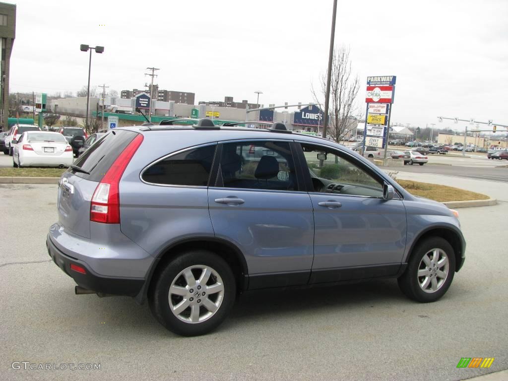 2007 CR-V EX-L 4WD - Glacier Blue Metallic / Gray photo #5