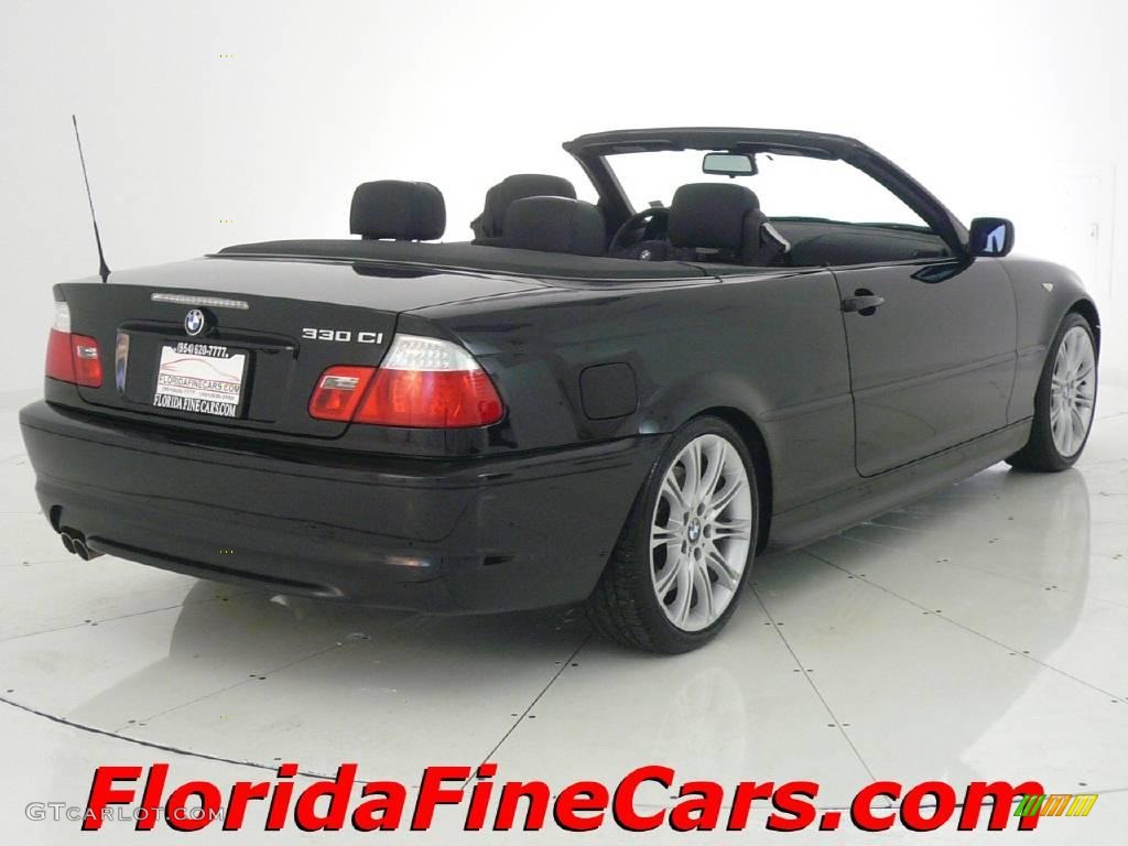 2006 3 Series 330i Convertible - Jet Black / Black photo #2