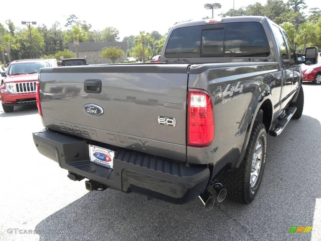 2008 F250 Super Duty XLT Crew Cab 4x4 - Dark Shadow Grey Metallic / Medium Stone photo #13